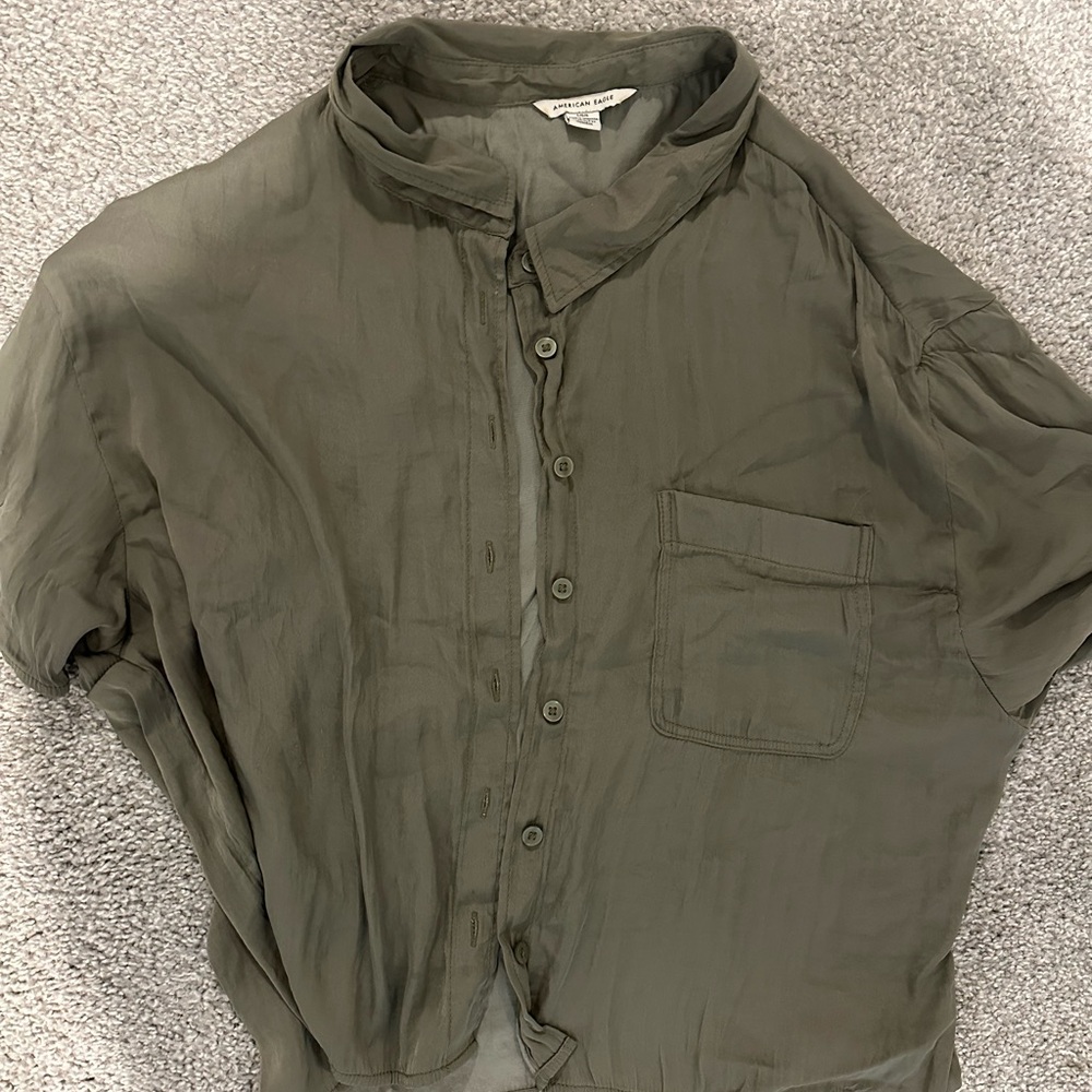 American Eagle Outfitters Sage Green Shirt